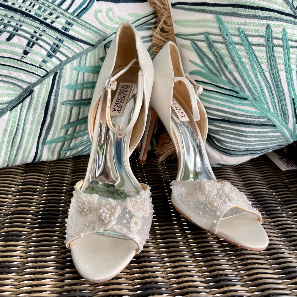Badgley Mischka Carter Bridal Beaded Heels